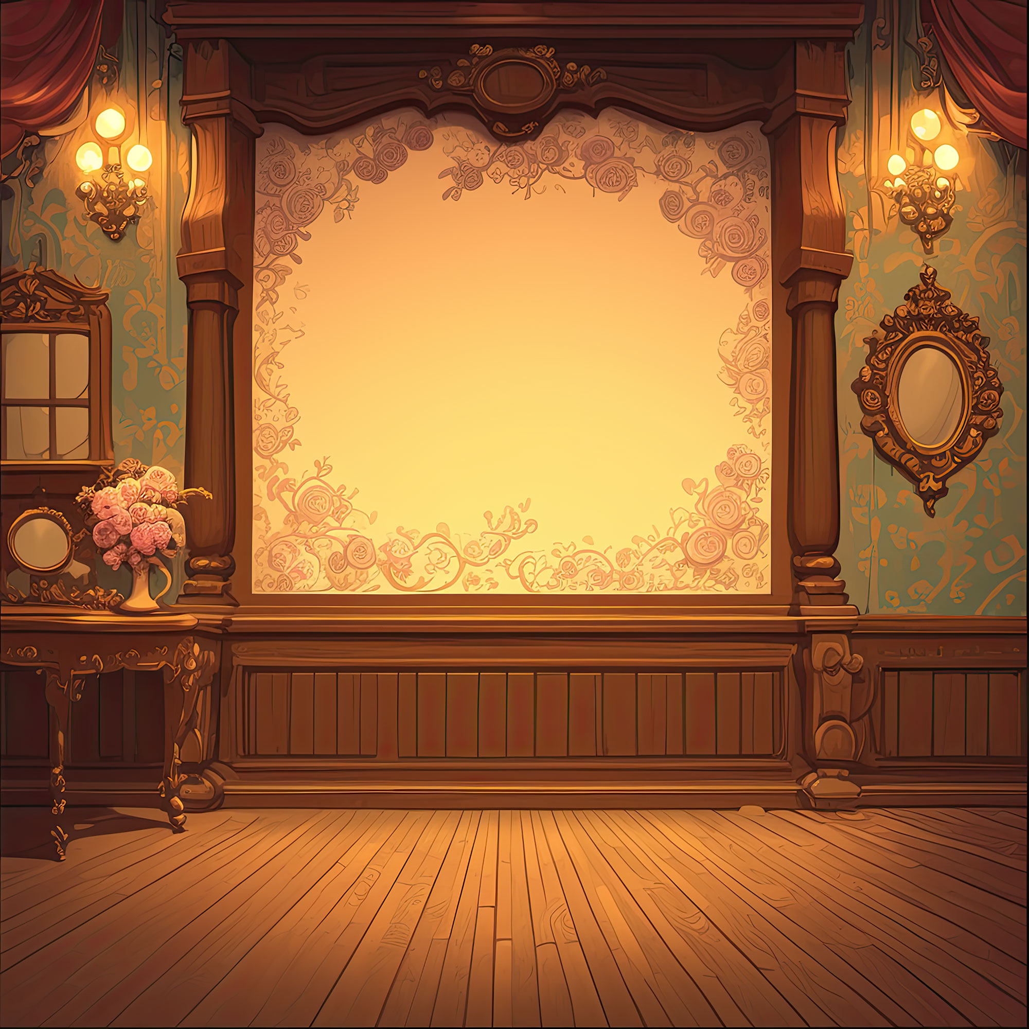 Preview for Vintage-theater-stage-design-interior-backdrop-background-a96ce