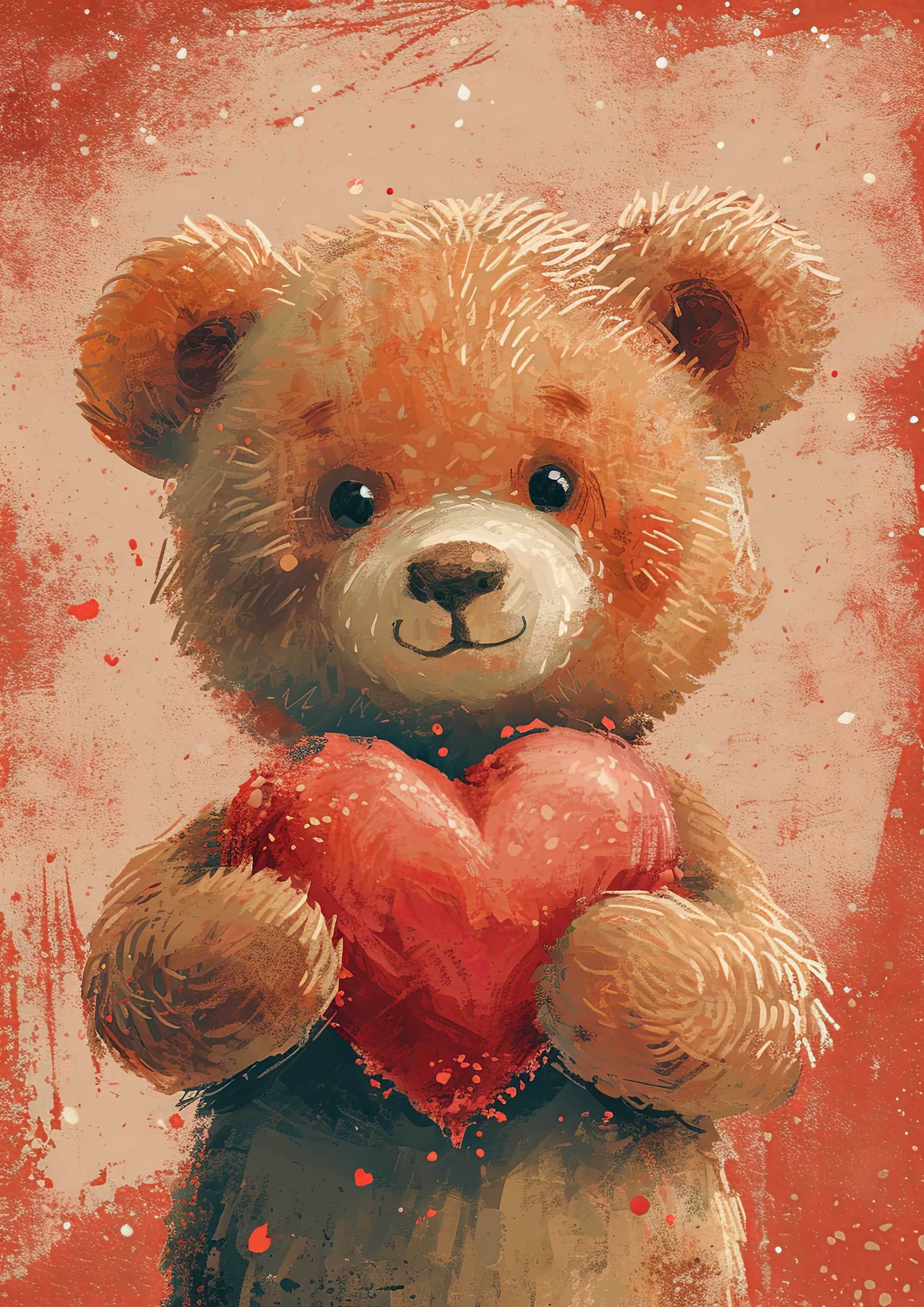 Preview for Teddy-bear-with-heart-love-background-eabf3