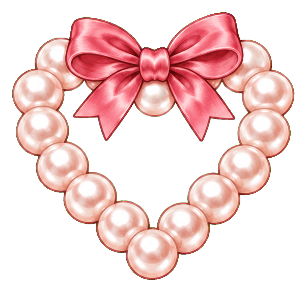 Preview for Coquette Pearl Necklace Heart