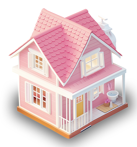 Preview for Pink-house-illustration-building-sticker-f2c02