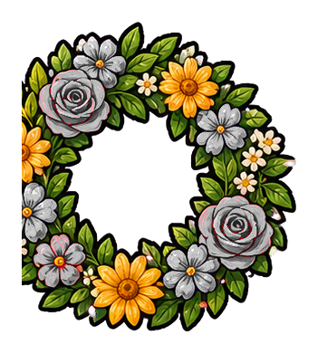 Preview for Floral Wreath Sticker