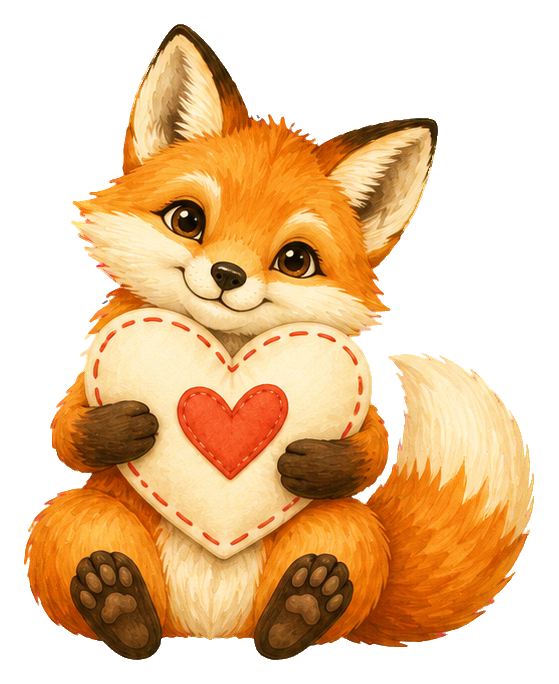 Preview for Valentine Keepsake Heart Fox