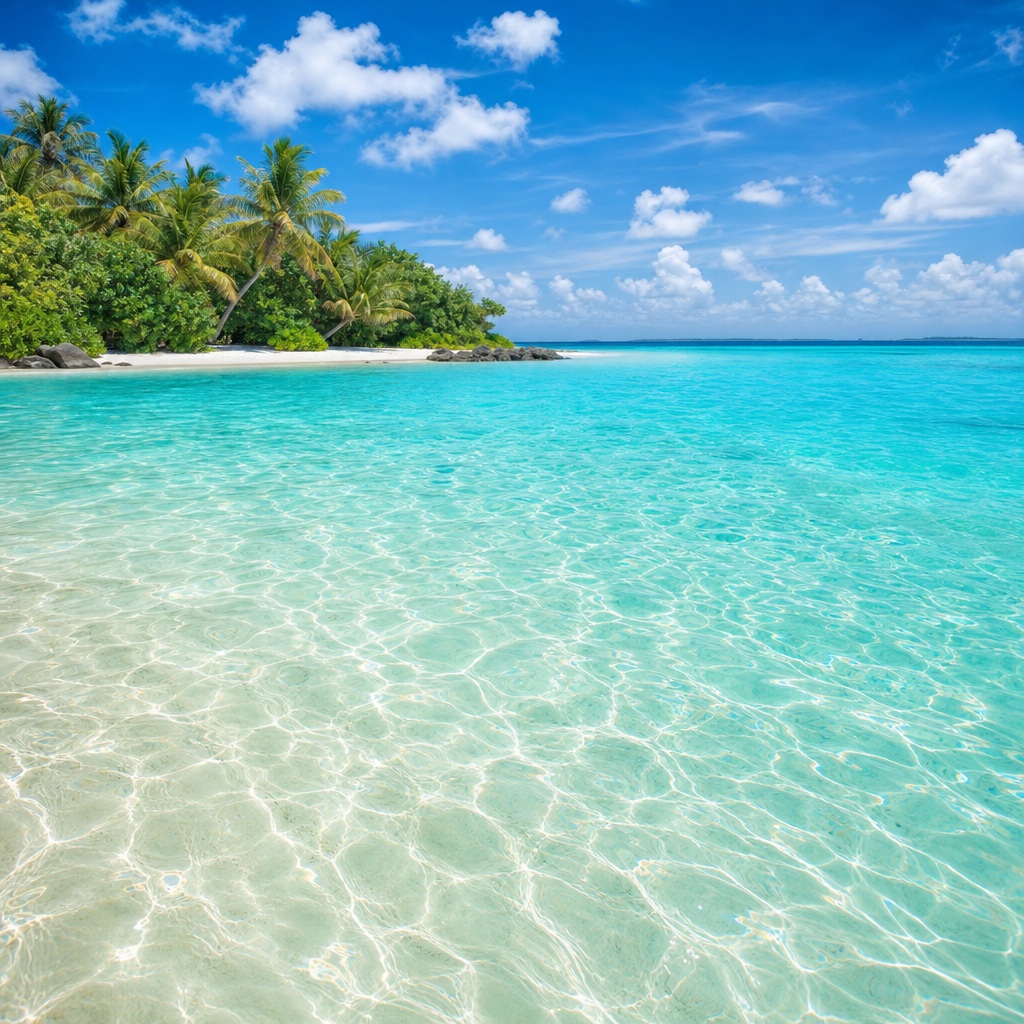 Preview for Tropical Island Lagoon Background