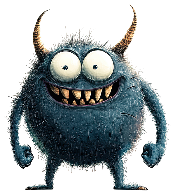 Preview for Blue-furry-monster-illustration-monsters-sticker-14d6b
