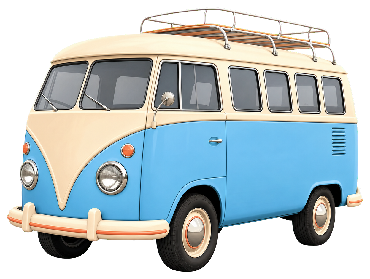 Preview for Beach Van Sticker For Photos And Designs