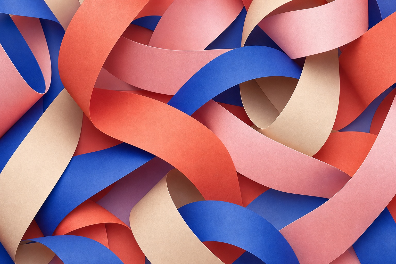 Preview for Coral Cobalt Ribbon Abstract Background