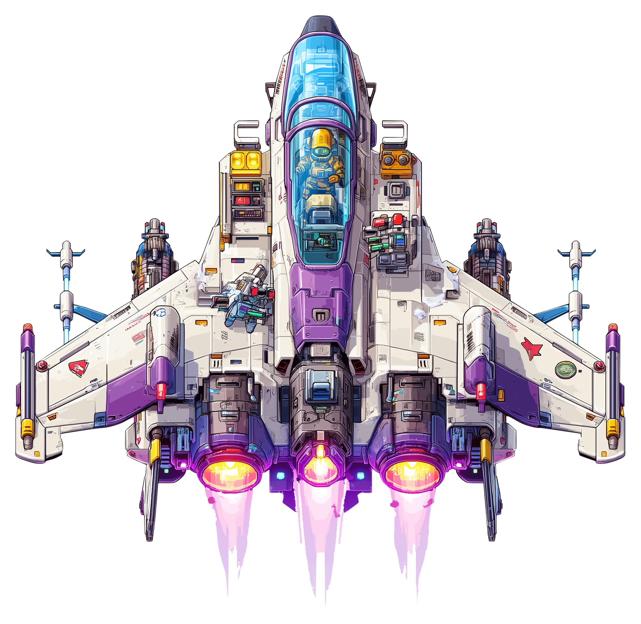 Preview for Futuristic-fighter-jet-design-spaceship-sticker-f5733
