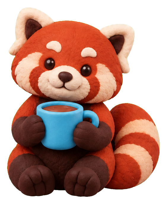 Preview for Clay Red Panda Hot Cocoa Mug
