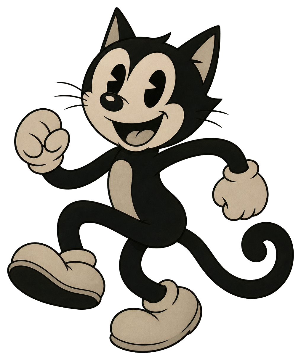Preview for Retro Cartoon Cat Sticker For Pizap Designs