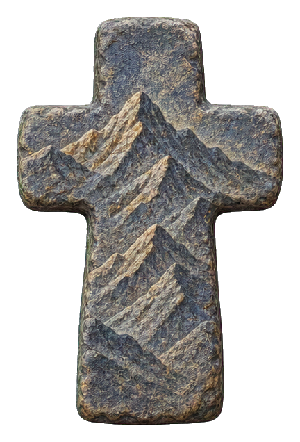 Preview for Mountain Relief Cross Sticker
