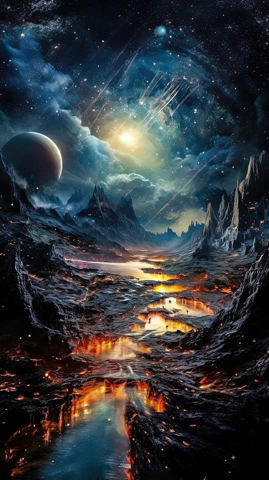 Preview for Cosmic-landscape-reflections-ai-phone-background-59bbf