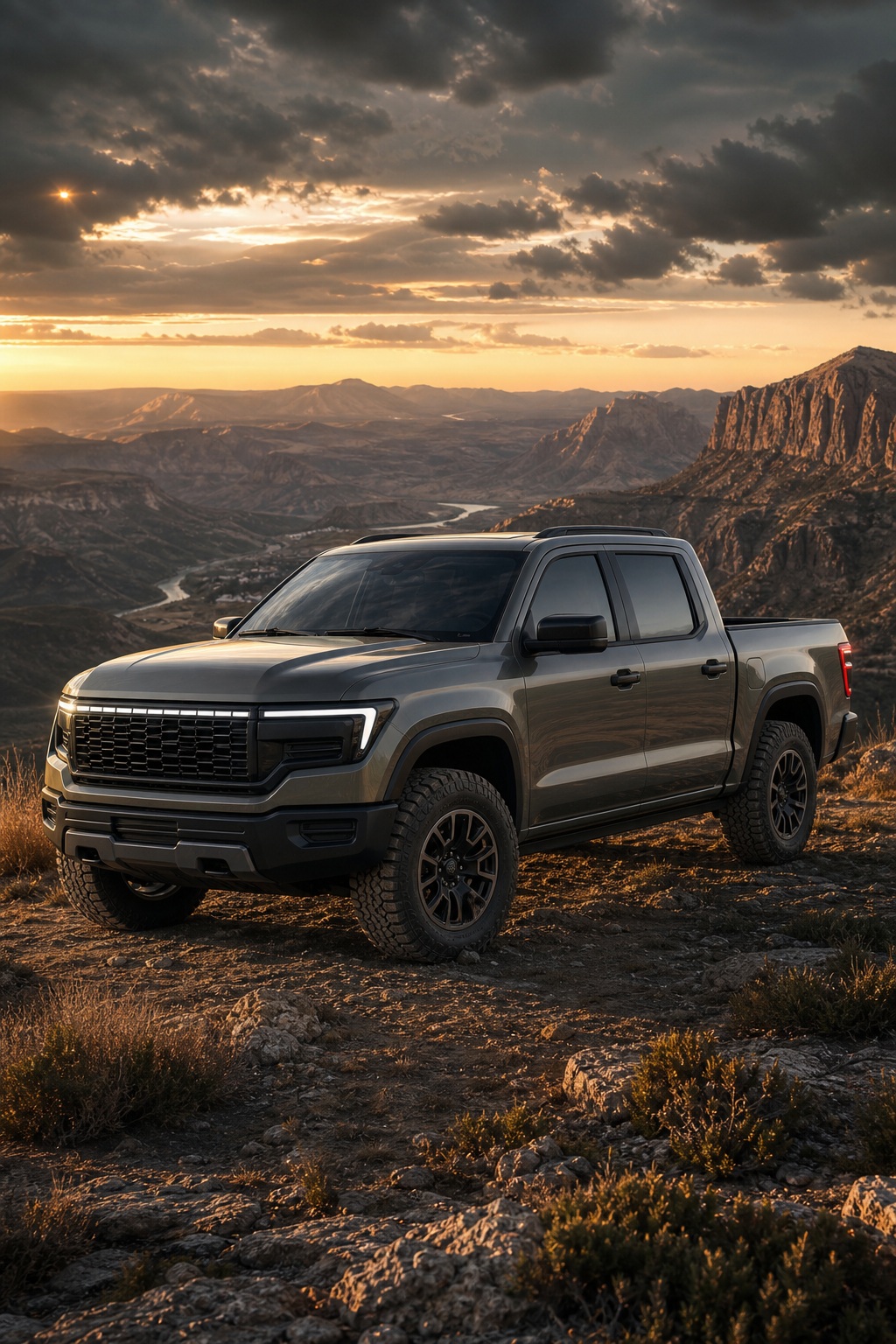 Preview for Pickup Truck Sunset Background