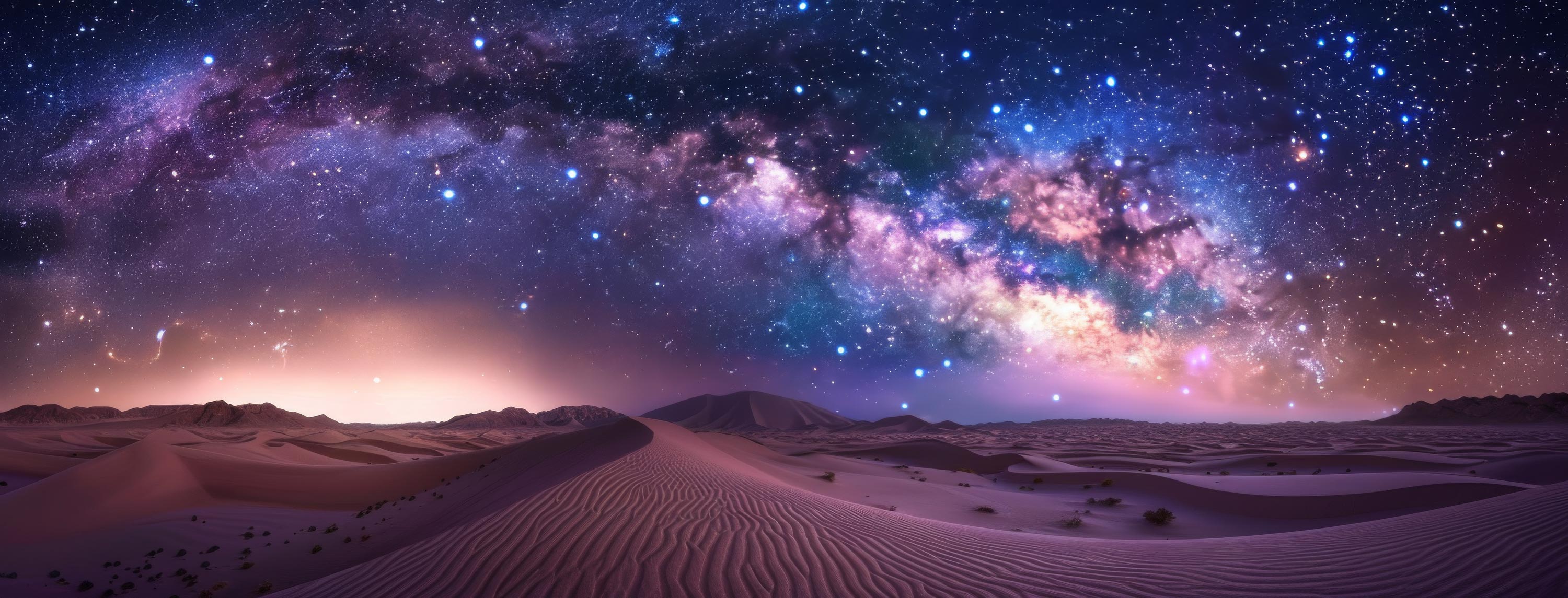 Preview for Desert-night-sky-panorama-astrophotography-cover-background-454a4