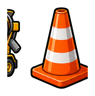 Preview for Traffic Cone Sticker Graphic