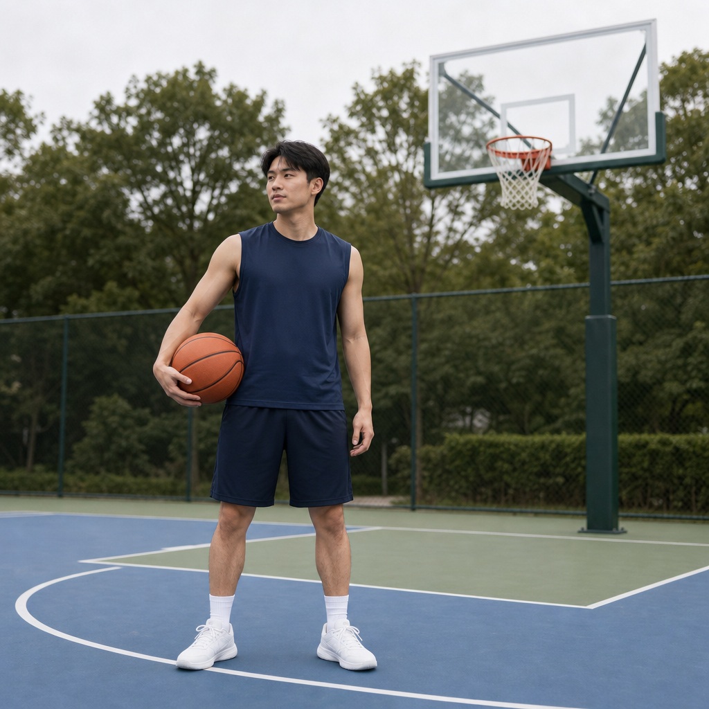 Preview for Basketball Court Portrait Stock Background