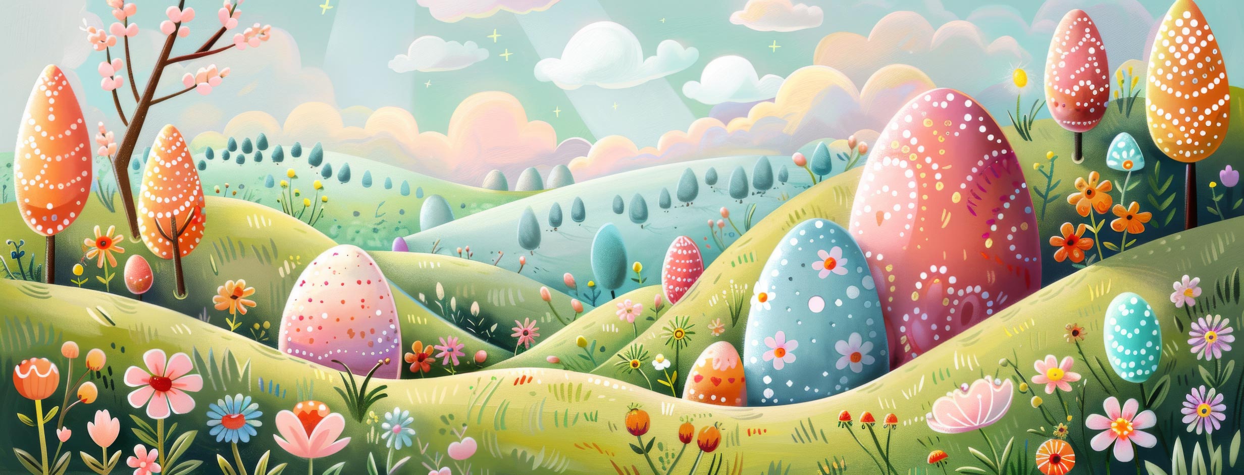 Preview for Easter-egg-landscape-easter-facebook-background-727f6
