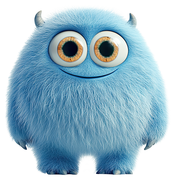 Preview for Blue-furry-monster-large-eyes-monsters-sticker-38c3d