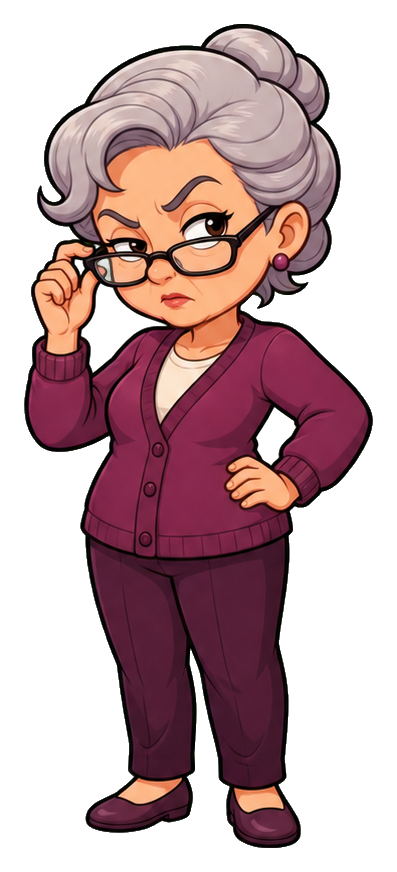 Preview for Suspicious Silver Haired Woman Sticker