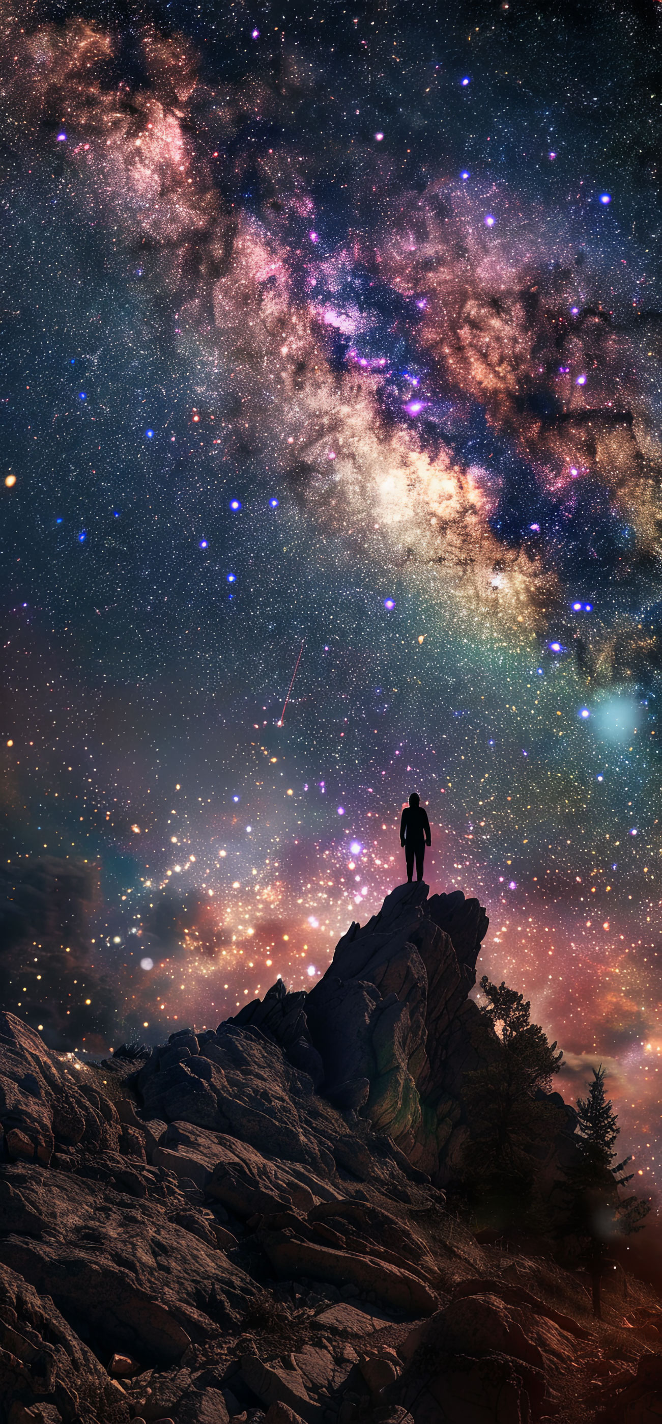 Preview for Starry-night-rocky-outcrop-astrophotography-phone-background-3e15c