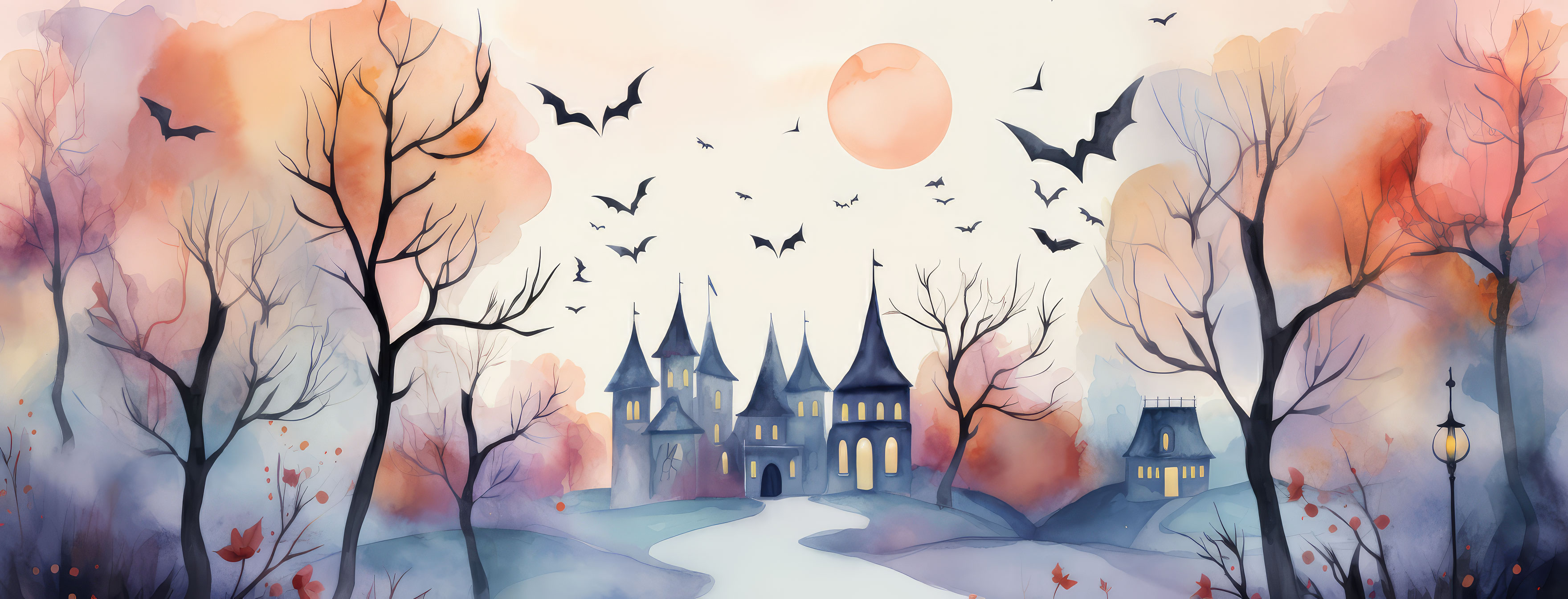 Preview for Halloween-castle-watercolor-art-halloween-cover-background-5a2ff