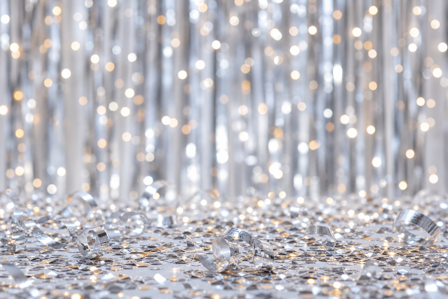 Preview for Silver Party Streamer Blur Background