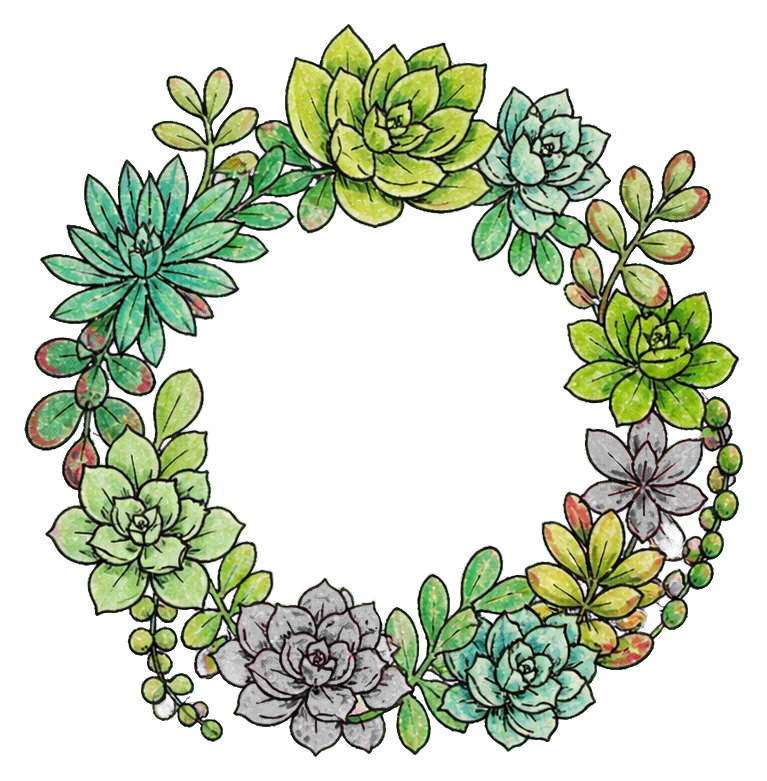 Preview for Succulent Wreath Loop Sticker