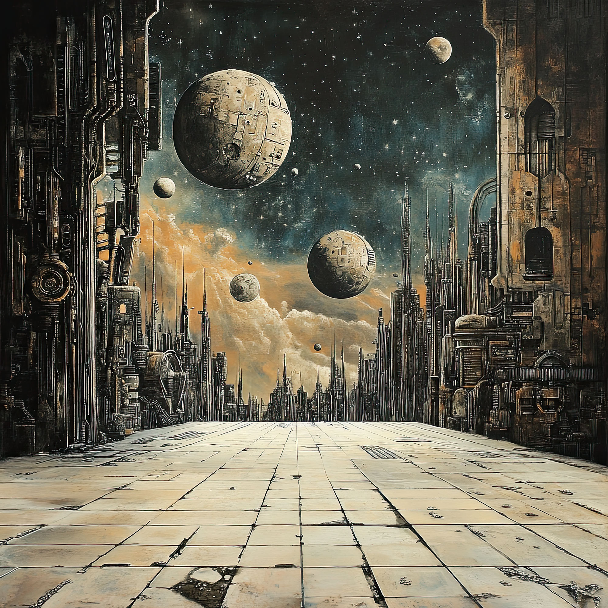 Preview for Futuristic-cityscape-celestial-bodies-sci-fi-backdrop-background-0f945