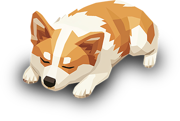 Preview for Sleeping-corgi-pixel-art-animal-sticker-d225e
