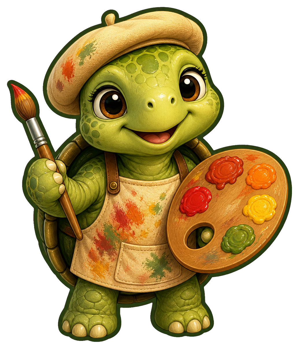 Preview for Turtle Artist Palette Sticker
