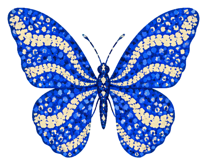 Preview for Pointillist Butterflies Blue Wave