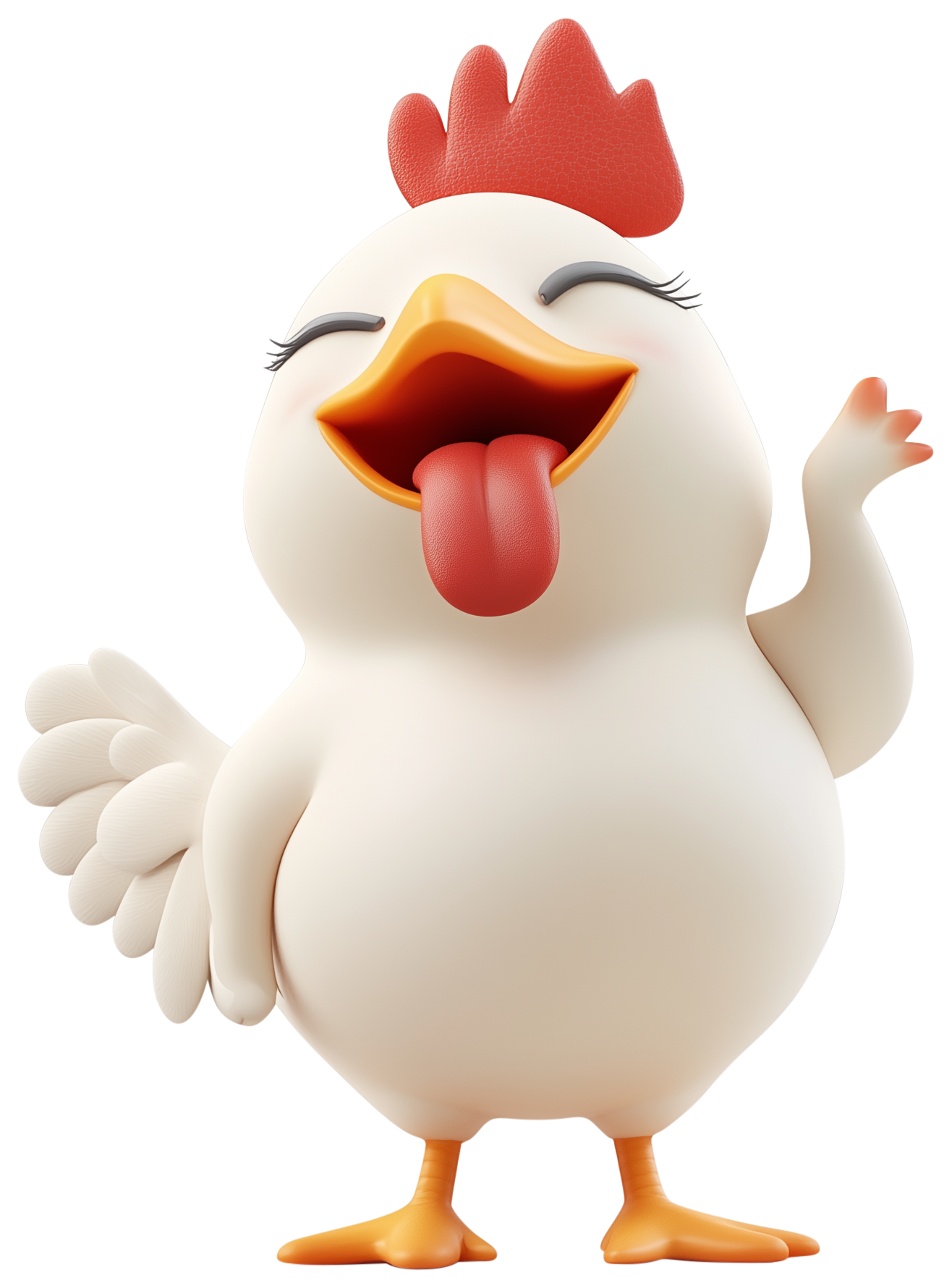 Preview for Cute Chicken Emoji Sticker Graphic