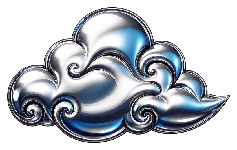 Preview for Chrome Cloud Sticker For Photos And Designs