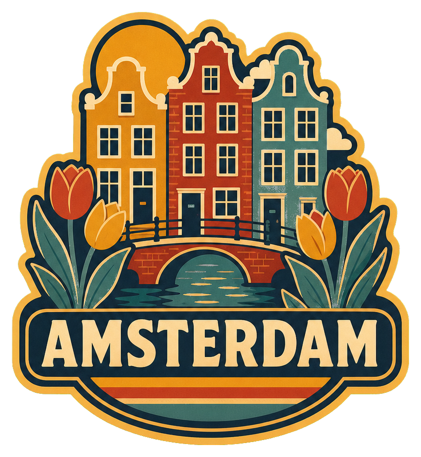 Preview for Amsterdam Canal Tulip Sticker