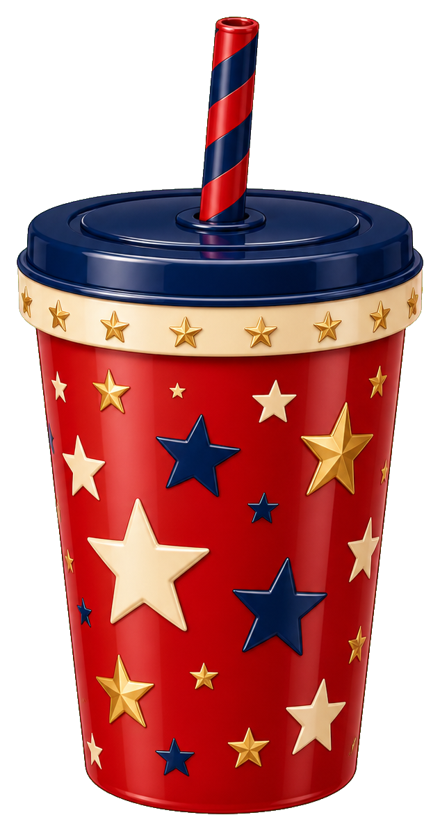 Preview for Festive Cup With Straw Sticker