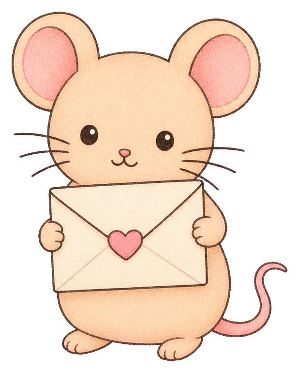 Preview for Kawaii Mouse With Envelope Sticker