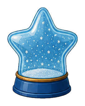 Preview for Snow Globe Star Sticker