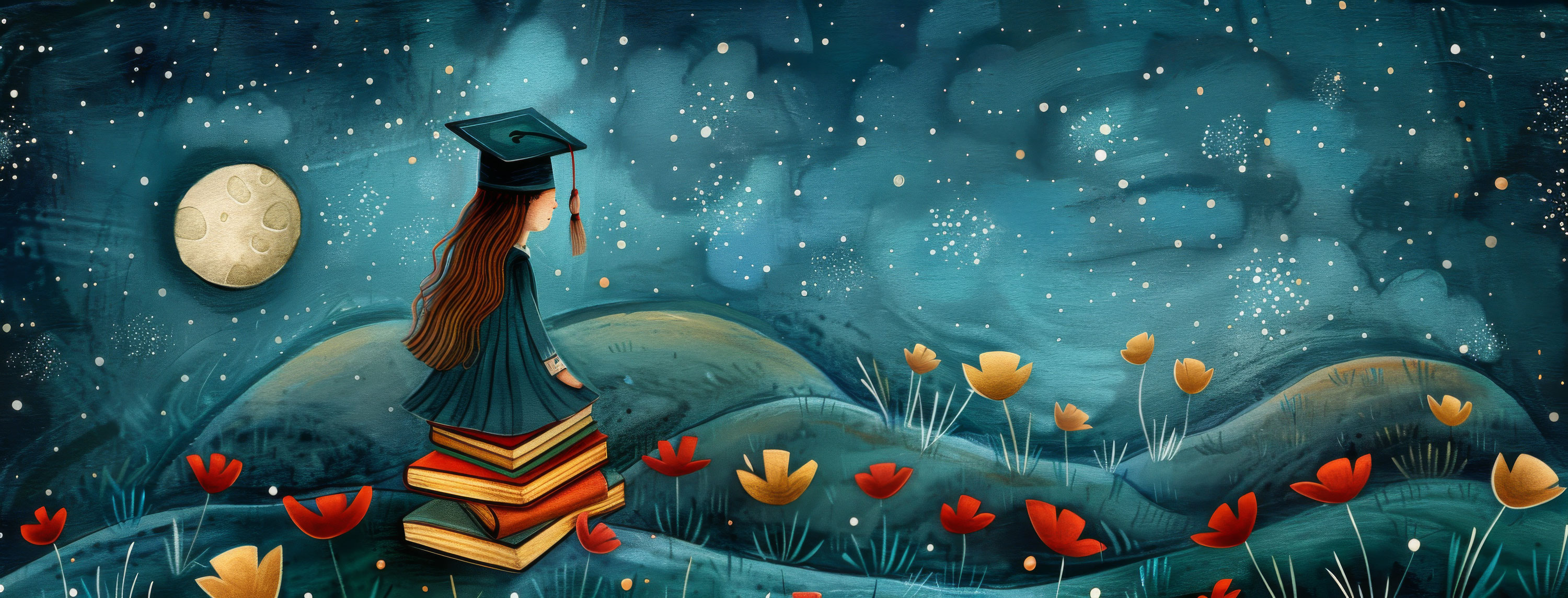 Preview for Graduation-night-sky-illustration-graduation-cover-background-e0dfe