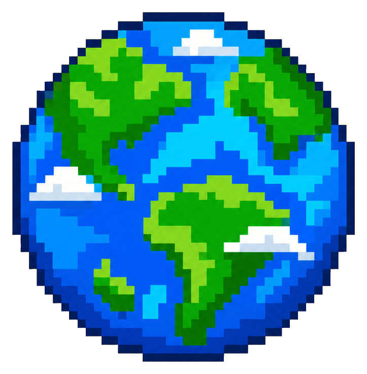Preview for Pixel Art Earth Sticker