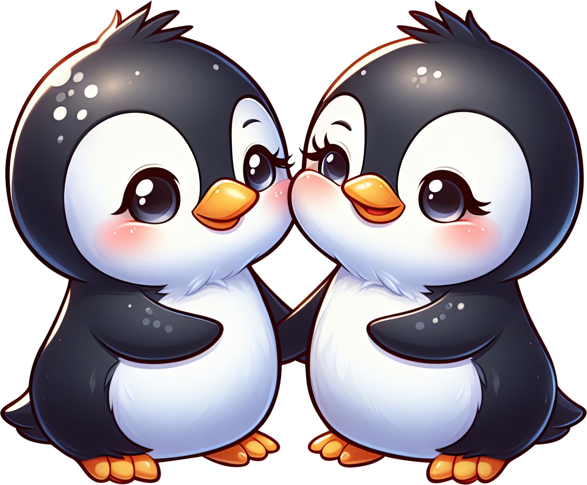 Preview for Kawaii-penguin-couple-illustration-love-characters-sticker-6d0b9