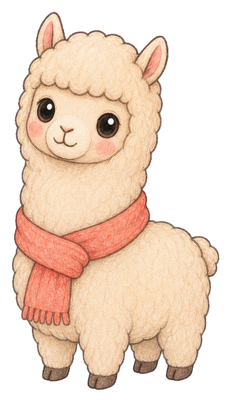 Preview for Kawaii Alpaca Scarf Sticker