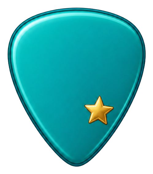 Preview for Guitar Pick Sticker With Gold Star
