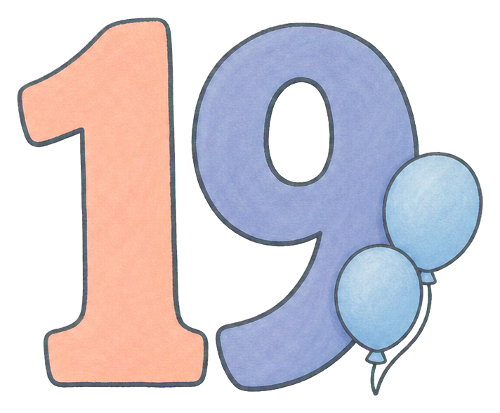 Preview for 19 Pastel Balloon Birthday Number Sticker