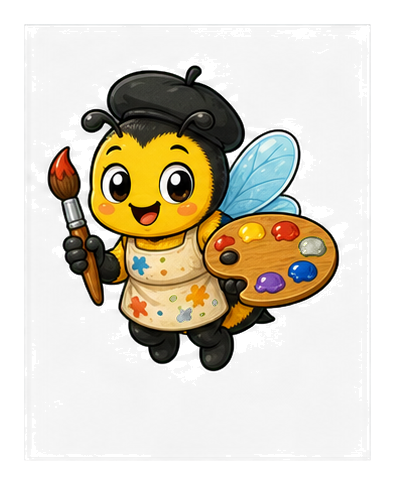 Preview for Painter Bee Sticker For Creative Designs