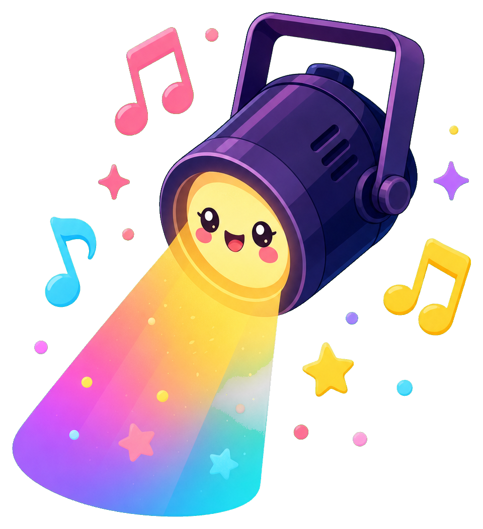 Preview for Stage Spotlight Sticker For Music Party Designs