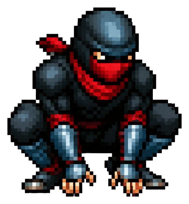 Preview for Crimson Cyber Ninja Sprite Sticker
