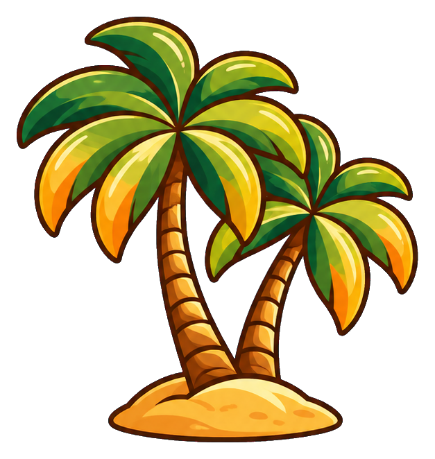 Preview for Retro Surf Palm Tree Pair