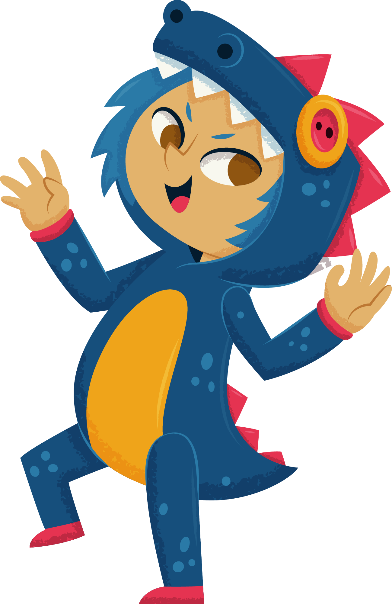 Preview for Cartoon-character-dinosaur-costume-halloween-costume-sticker-7d89b