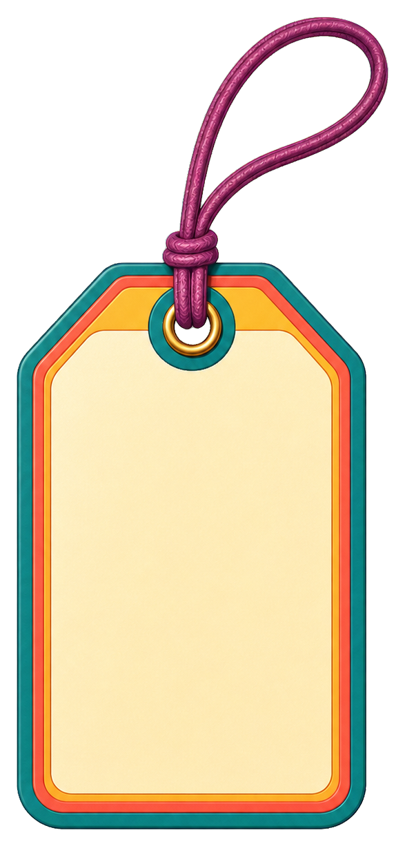 Preview for Blank Luggage Tag Sticker