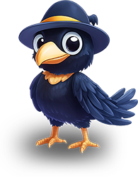 Preview for Cartoon-crow-detective-character-sticker-5f974