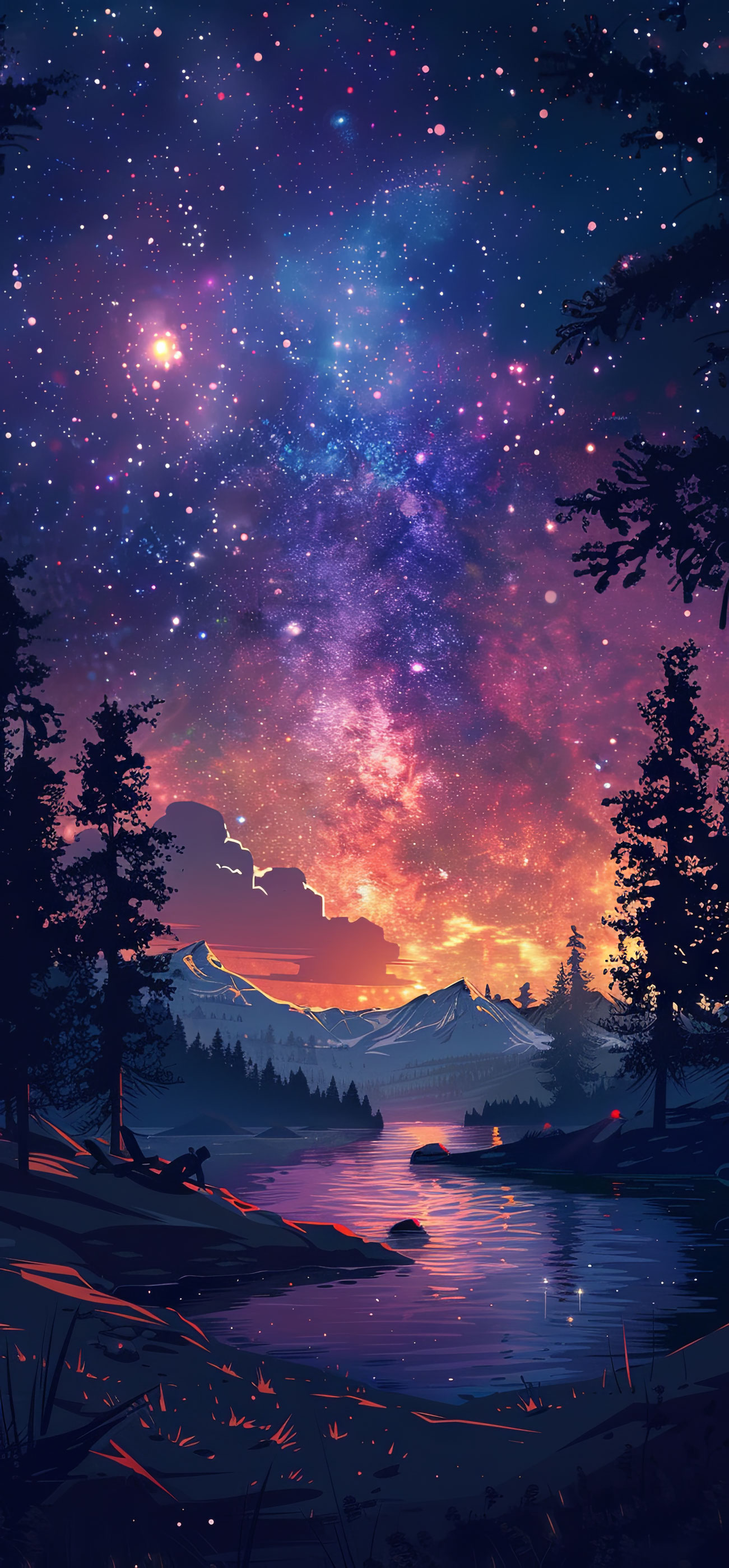 Preview for Cosmic-landscape-digital-art-astrophotography-phone-background-248b4
